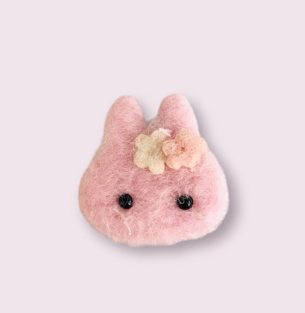 Pince à cheveux pour enfants en forme de lapin fleuri