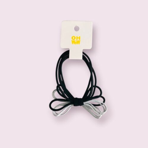 Elastique  nœud papillon pailleté -2pcs