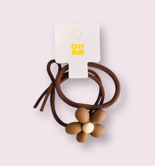 Elastique mode fleur givrée à cinq pétales -2pcs