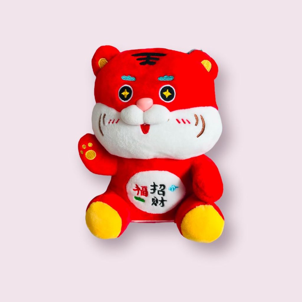 Poupée tigre porte-bonheur - 23 cm