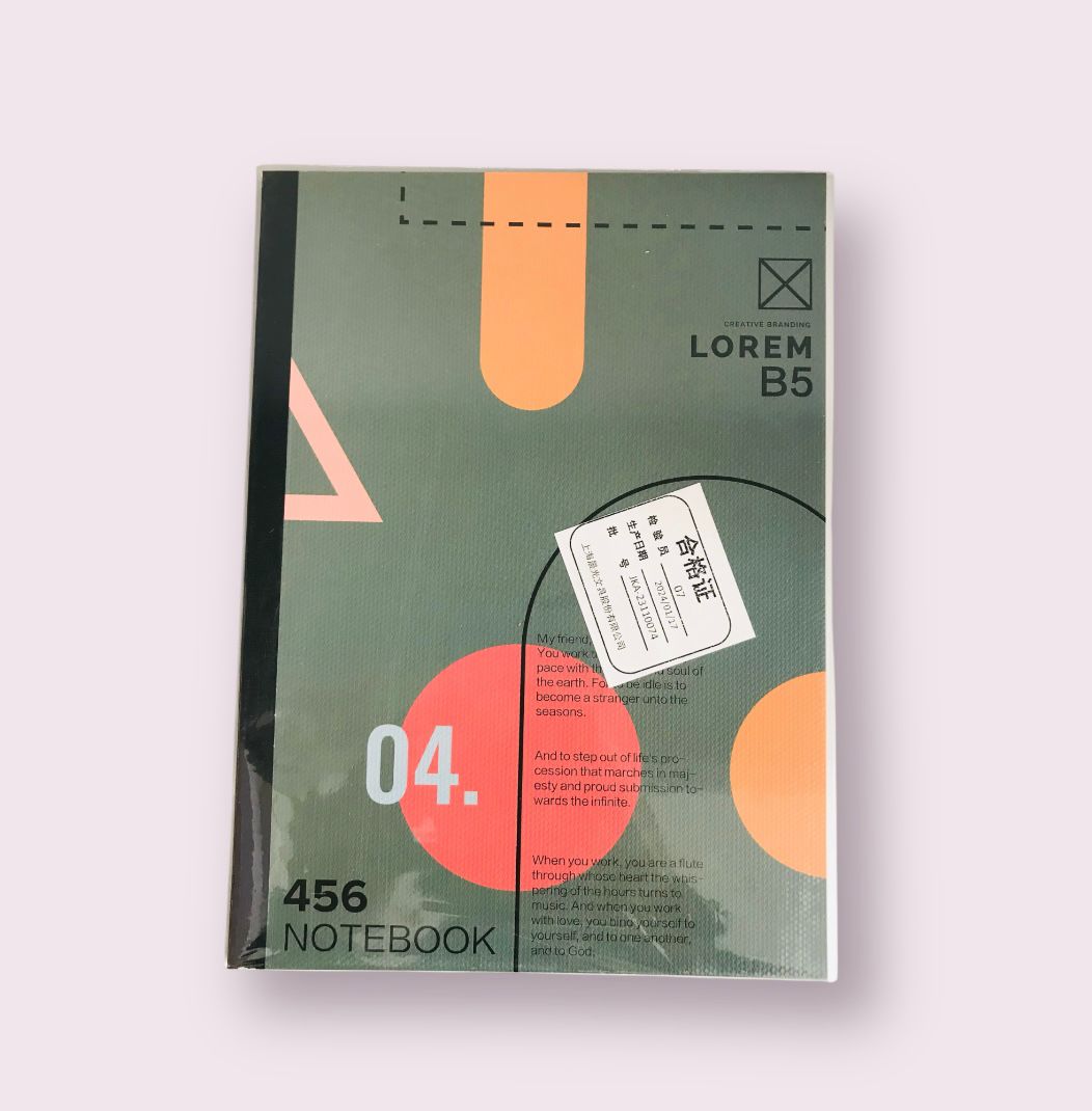 456 - Carnet a reliure plastique B5 40 feuilles
