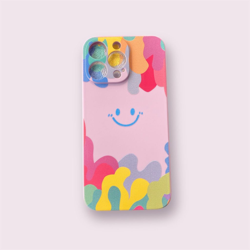 Coque de téléphone avec smiley aquarelle iPhone 14PROMAX