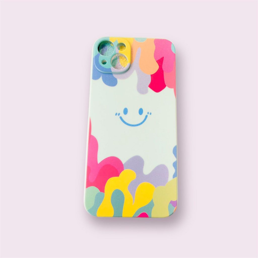 Coque de téléphone avec smiley aquarelle iPhone 14PLUS