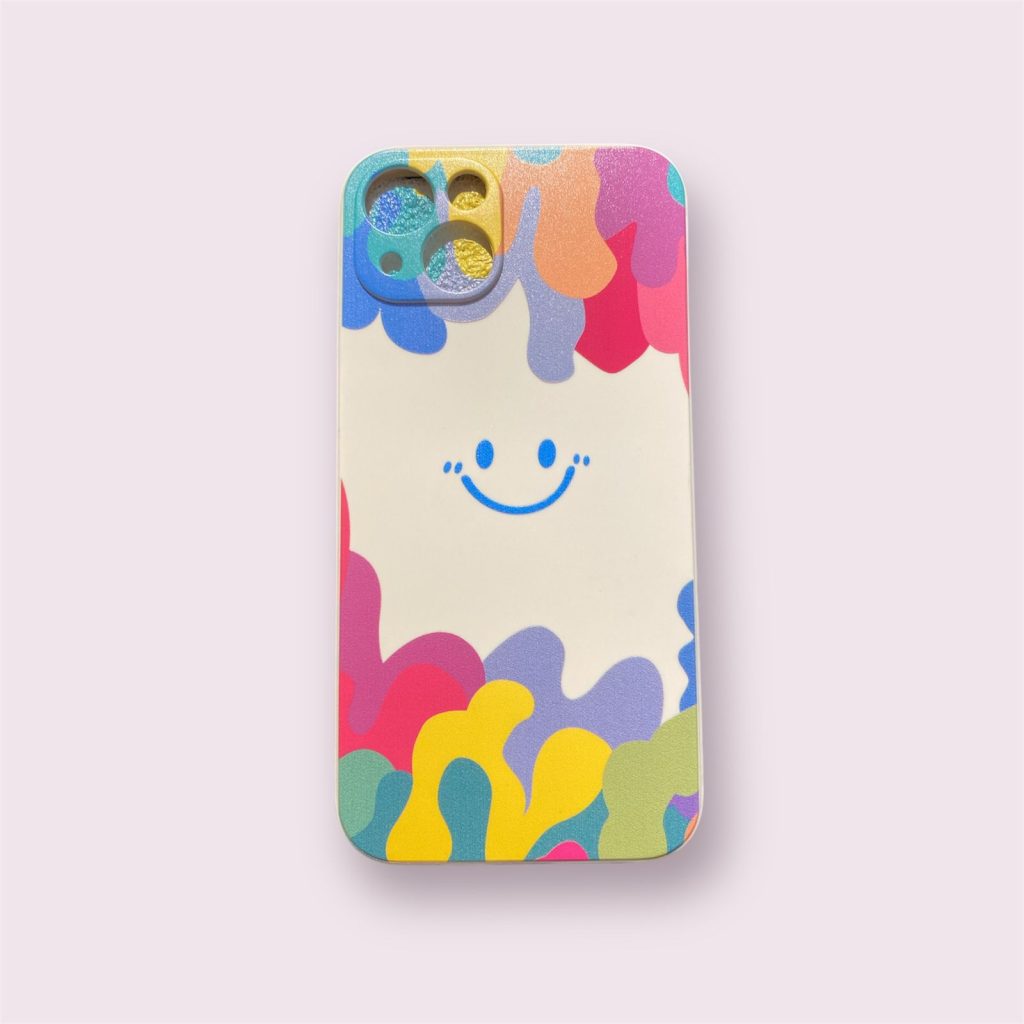 Coque de téléphone avec smiley aquarelle iPhone13