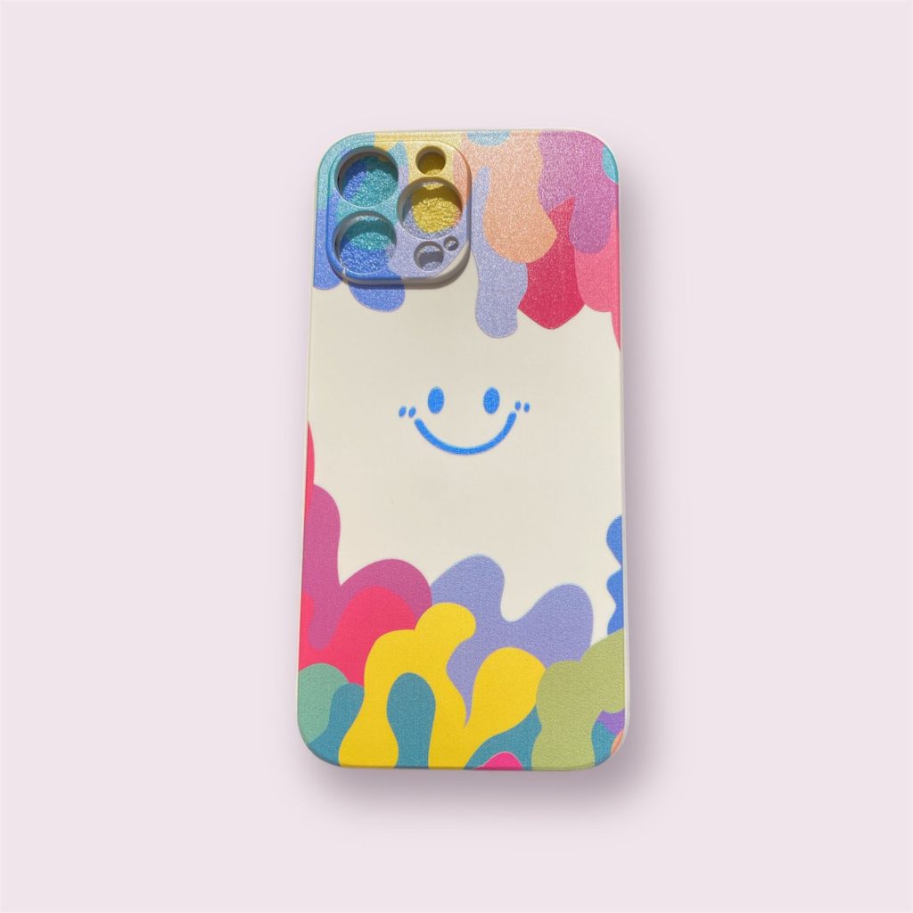 Coque de téléphone avec smiley aquarelle iPhone13pro max