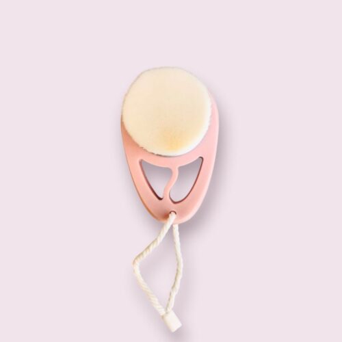 Pinceau de visage ultrafin avec poils doux et massage 1 PCS - rose