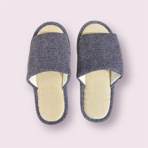 Pantoufles en coton et lin