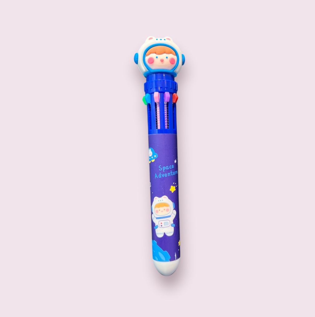 Stylo à bille astronaute dix couleurs