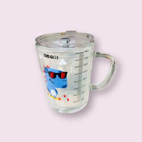 Mug en verre a écailles de dessin animé 400 ml