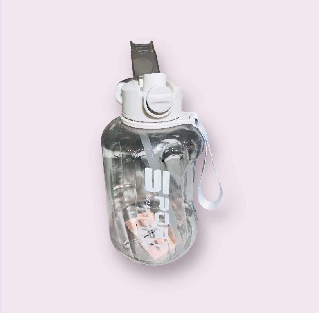 Bouteille en plastique à double poignée résistant à la chaleur de grande capacité