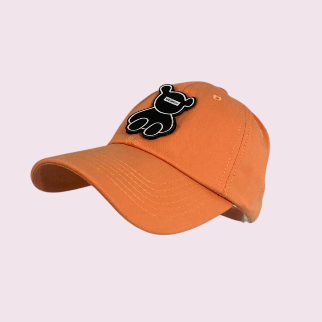 Casquette de baseball ours velcro - orange