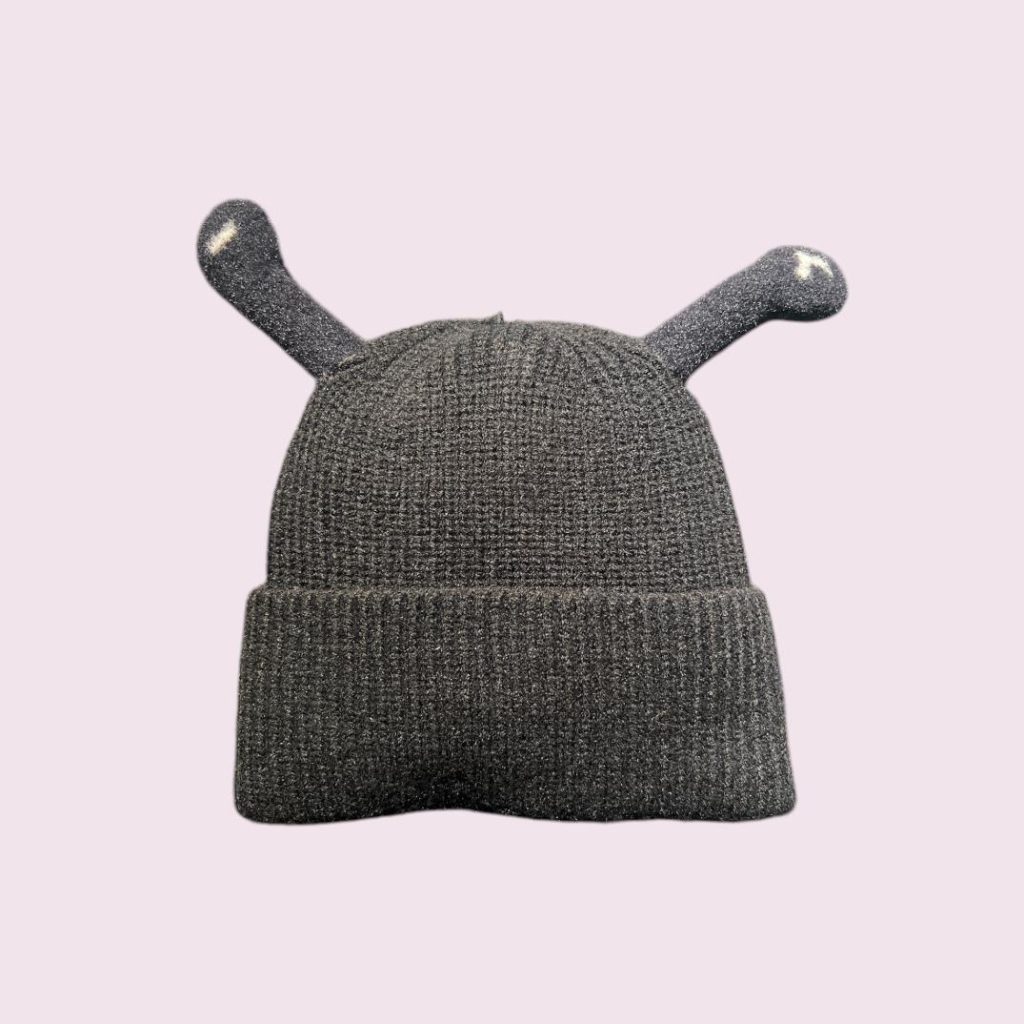 Bonnet tricoté pour enfant avec tentacules sonores clignotantes - noir