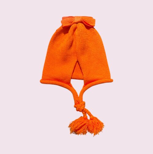 Bonnet cache-oreilles pour enfants avec nœud papillon