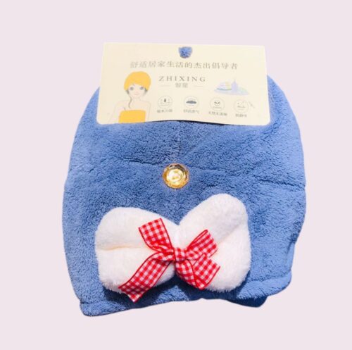 Bonnet de séchage des cheveux nœud papillon colore