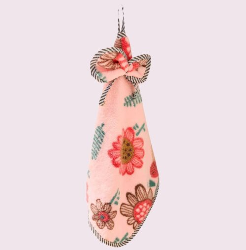 Serviette à main avec nœud imprimé