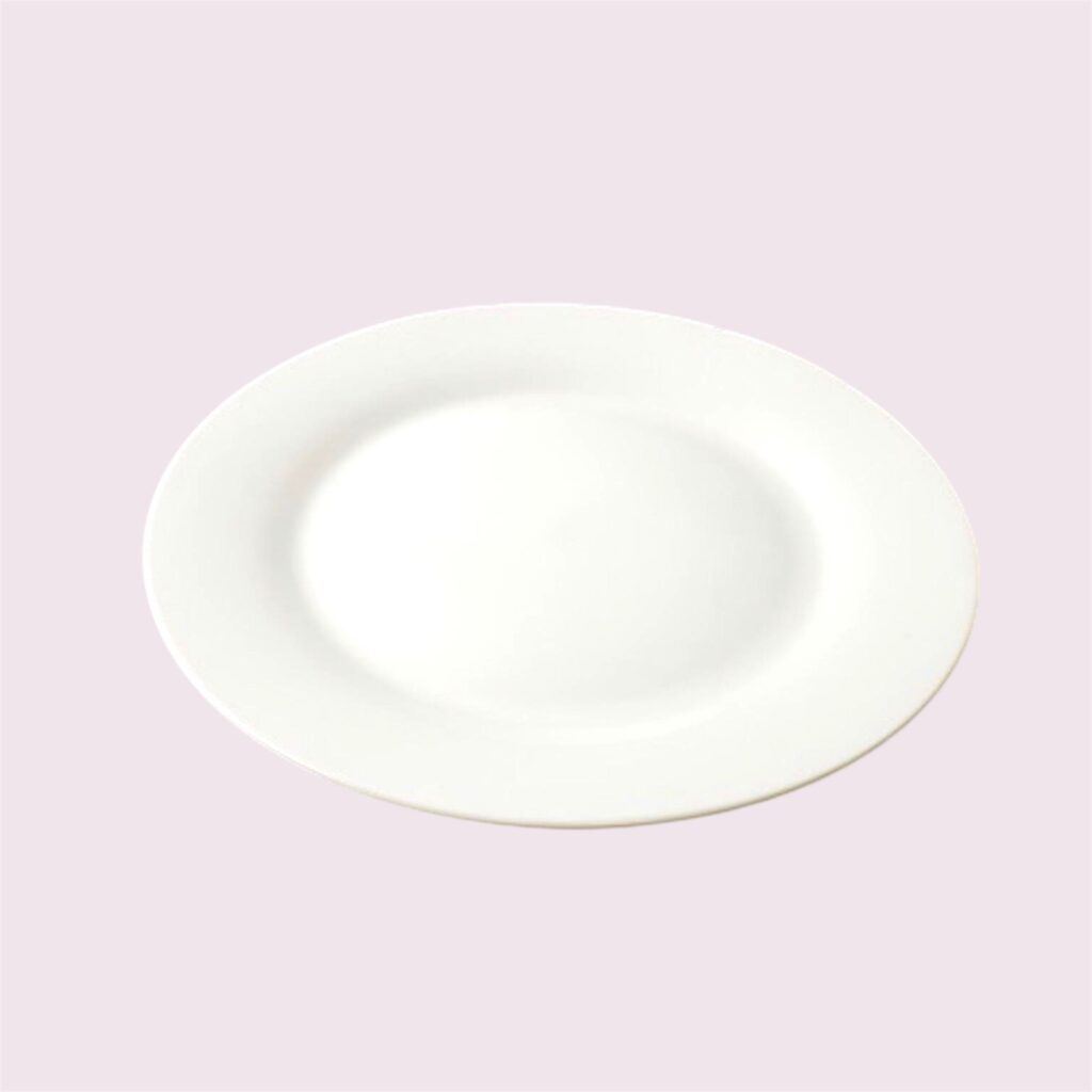 Assiette plate blanche 23 cm
